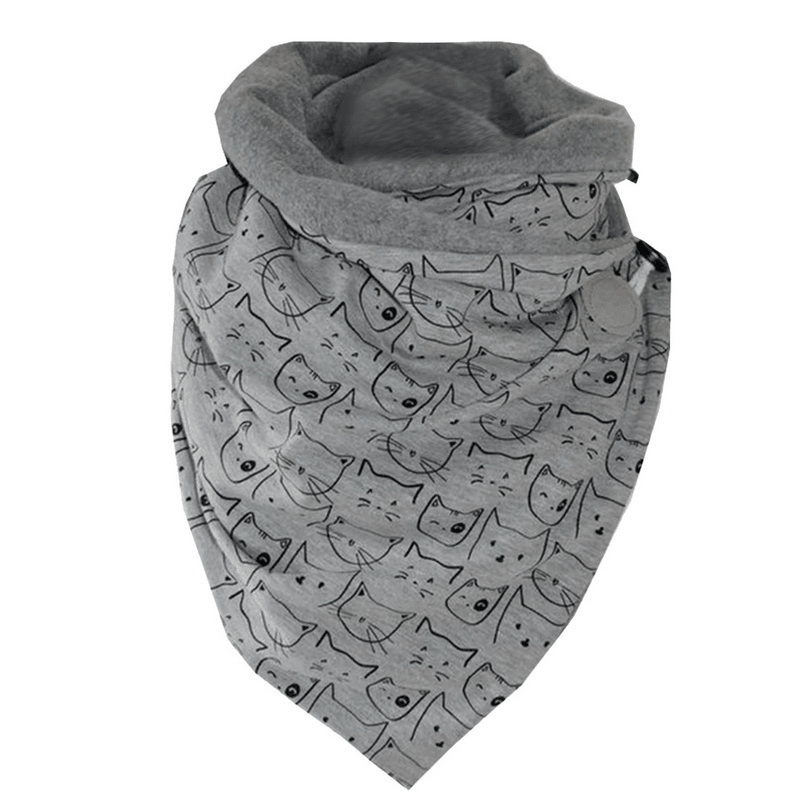 Padded warm printed shawl scarf, view 15 - MRSLM