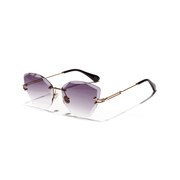 women's retro cat eye diamond cut sunglasses, view 4 - MRSLM