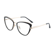 cat eye flat glasses frame, view 2 - MRSLM