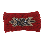 knit hair band with hexagonal diamond, view 5 - MRSLM