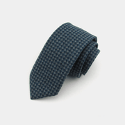 slim striped flannel tie, view 6 - MRSLM