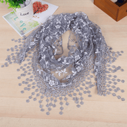 Women's lace fringed scarf, view 12 - MRSLM