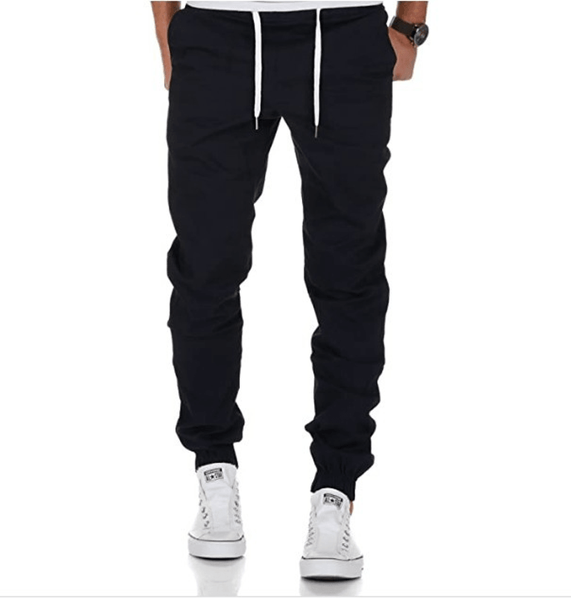 Tethered Elastic Sports Workwear Men'S Casual Trousers - MRSLM