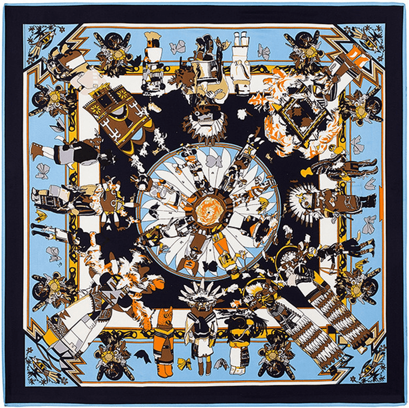 large square faux silk scarf, view 10 - MRSLM