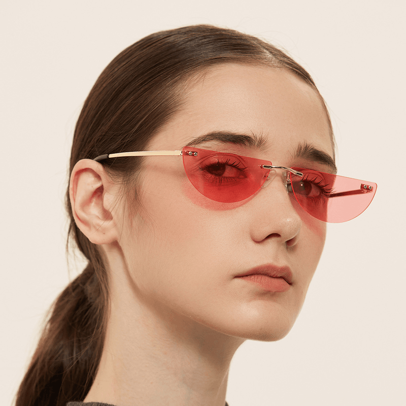 semicircle rimless sunglasses, view 5 - MRSLM