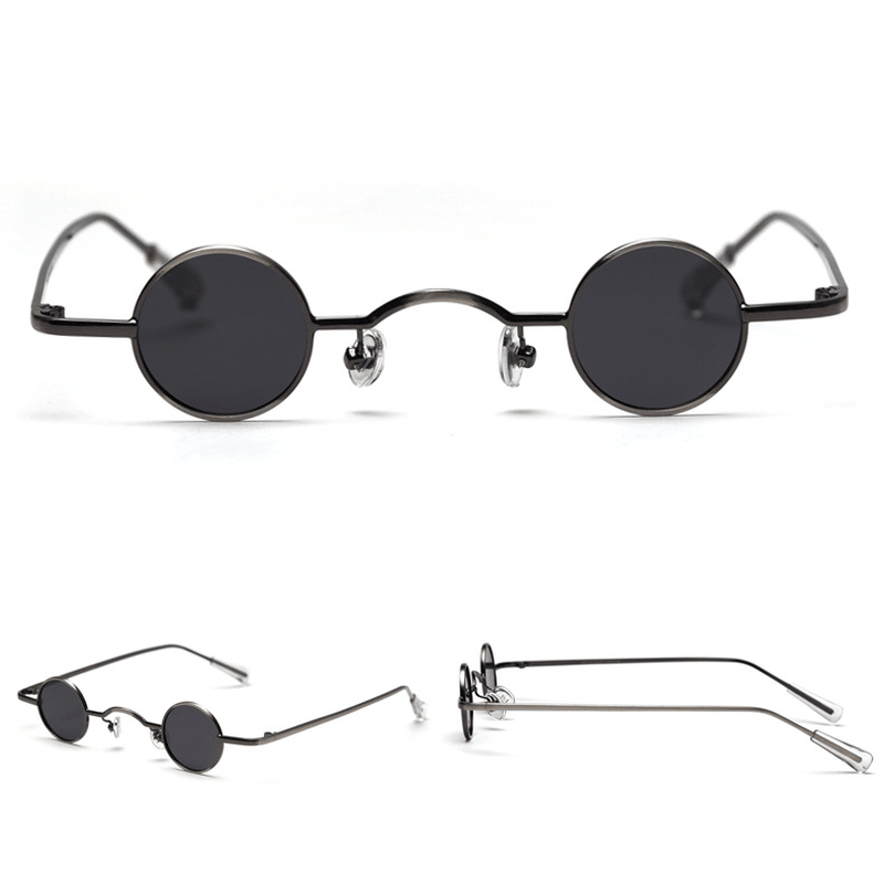 retro super small round metal sunglasses - MRSLM