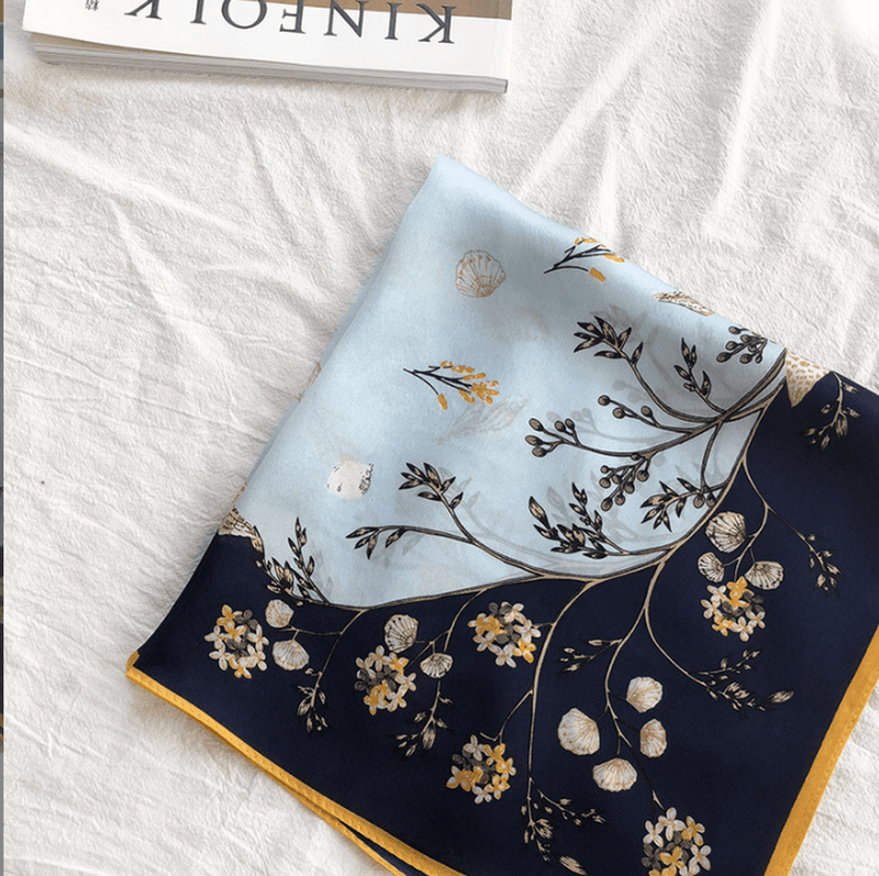 women's small floral silk scarf - MRSLM