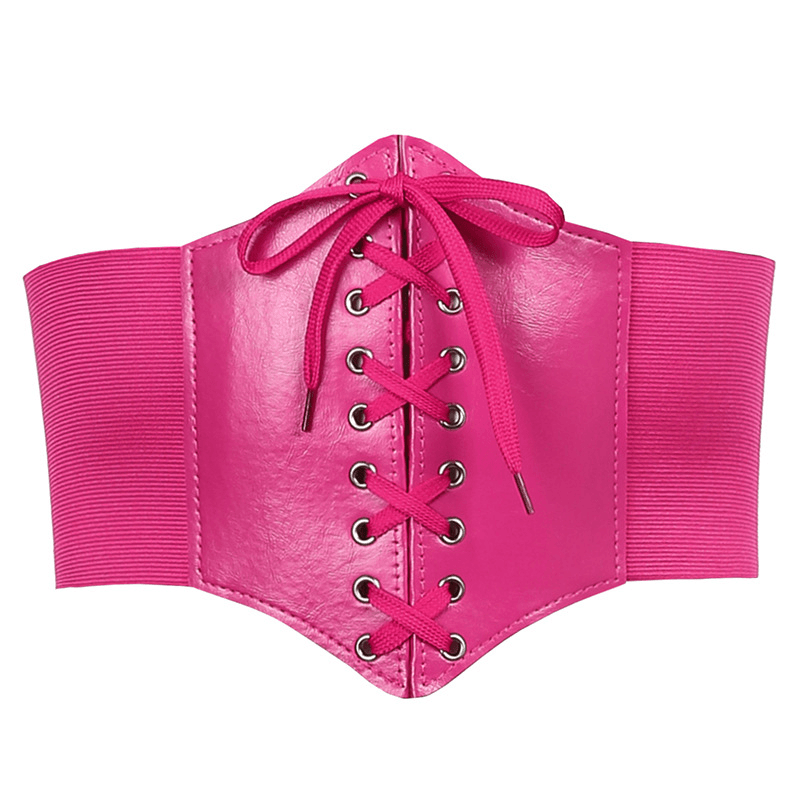 women's high-waist PU corset belt, view 4 - MRSLM