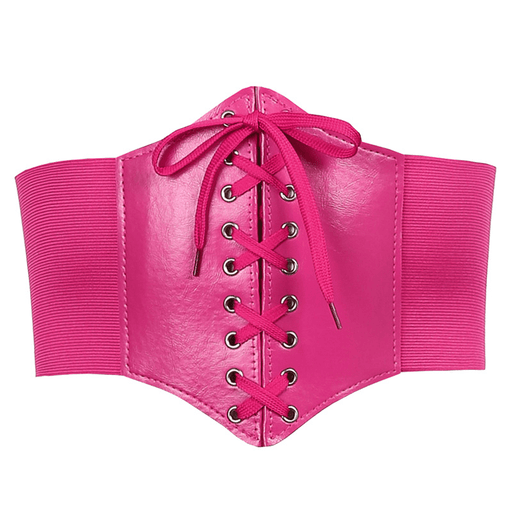 women's high-waist PU corset belt, view 4 - MRSLM