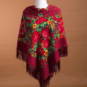 large square ethnic print scarf, view 17 - MRSLM