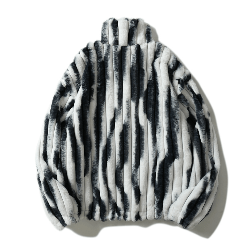 men's tie-dye lamb plush jacket, view 4 - MRSLM