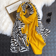 fringed ethnic cotton linen scarf, view 17 - MRSLM