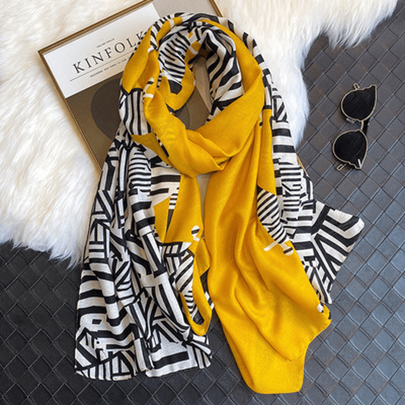 fringed ethnic cotton linen scarf, view 17 - MRSLM
