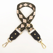adjustable jacquard bag strap with leather, view 20 - MRSLM