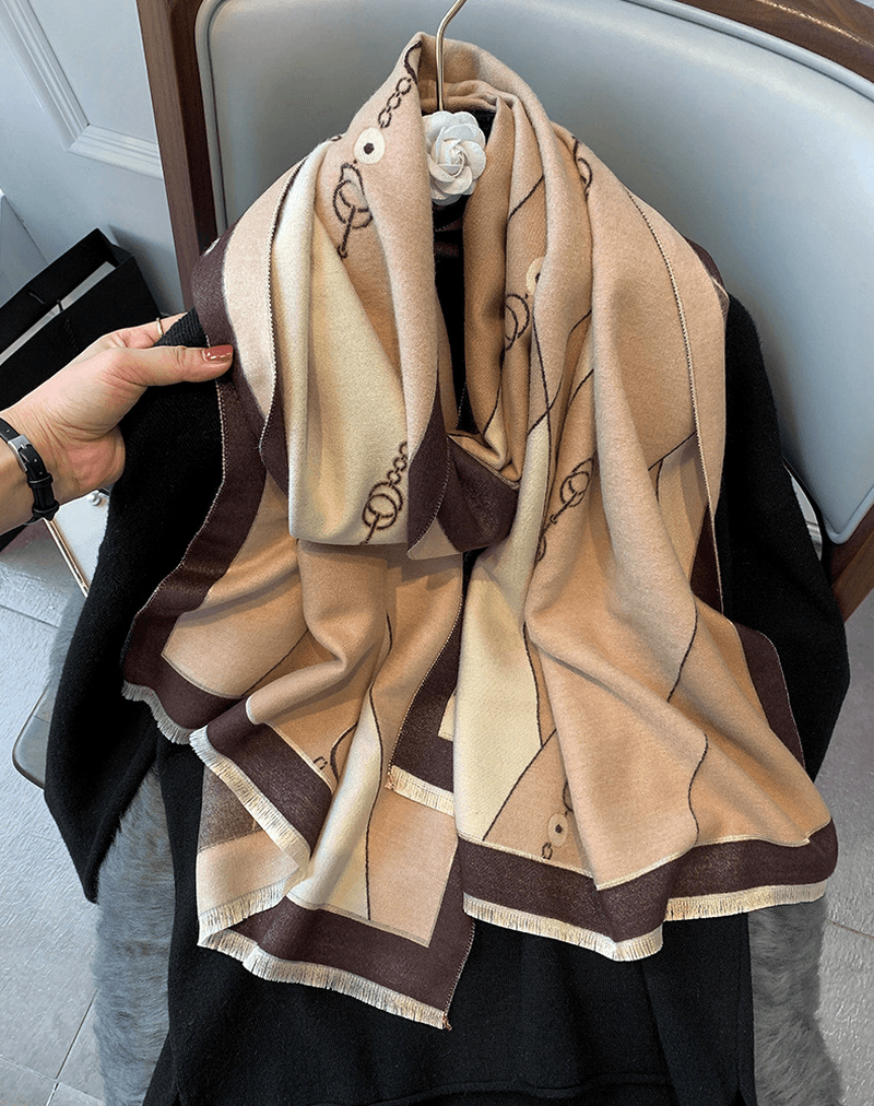 women's imitation cashmere double-sided scarf, view 6 - MRSLM