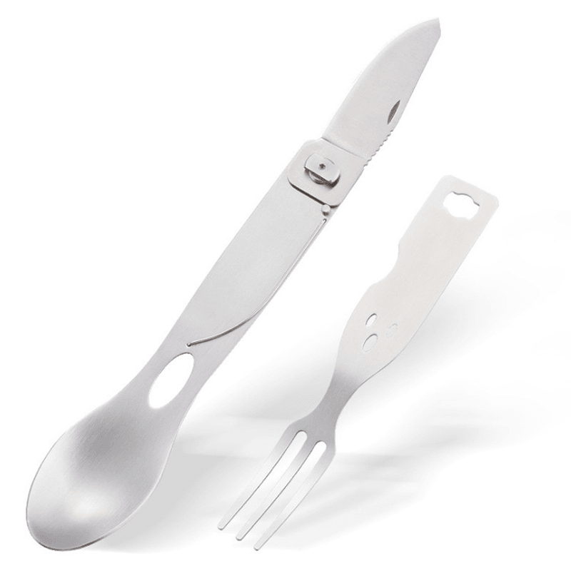 Ipree® 3 in 1 Multifunction Tableware Fork+Spoon+Blade Outdoor Camping Portable Tableware - MRSLM
