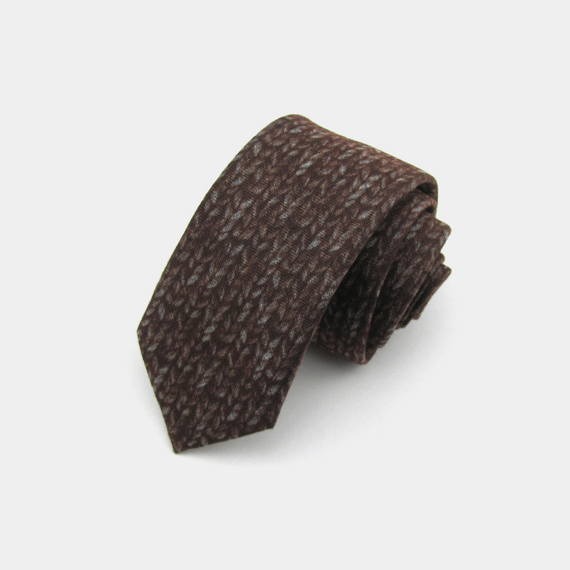 slim striped flannel tie, view 14 - MRSLM