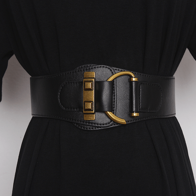 Wide Belt Women'S Elastic Decoration with Dress, Waist Sweater, Versatile Waist down Jacket, Coat Waist Seal - MRSLM