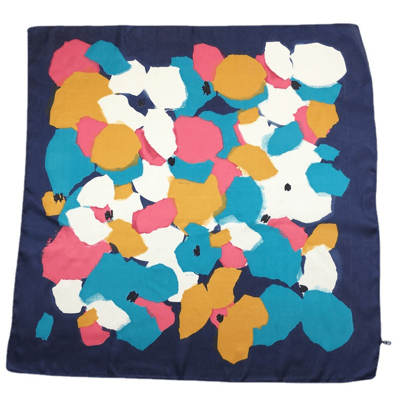 women's small square floral scarf, view 4 - MRSLM