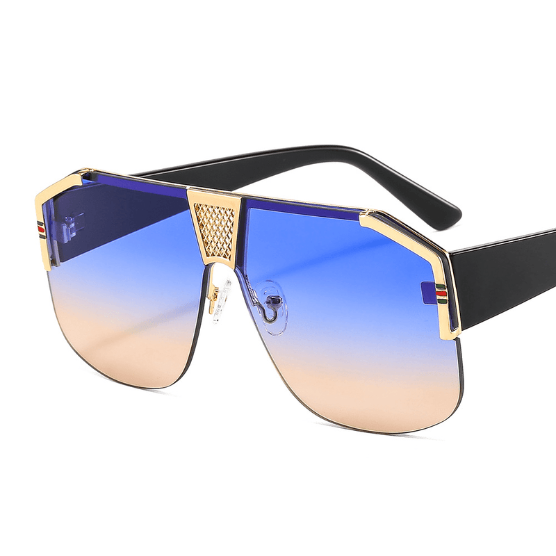 Large black metal frame sunglasses, view 6 - MRSLM