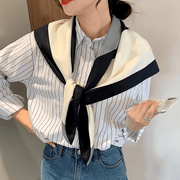 retro geometric large square scarf, view 11 - MRSLM