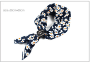 retro cotton square scarf, view 6 - MRSLM