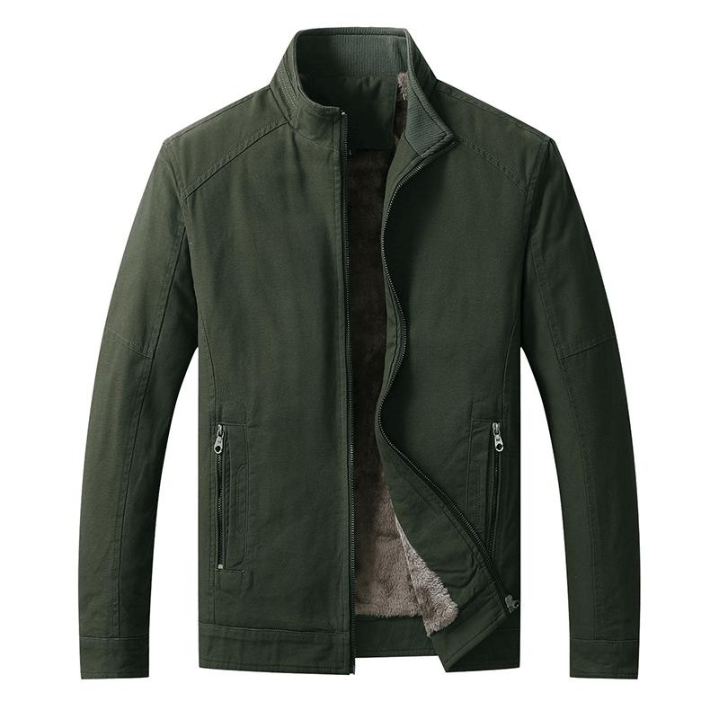 stand-up collar zip jacket, view 4 - MRSLM