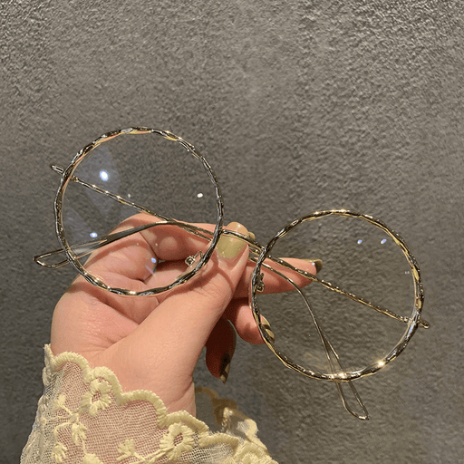 metal twist round frame glasses - MRSLM