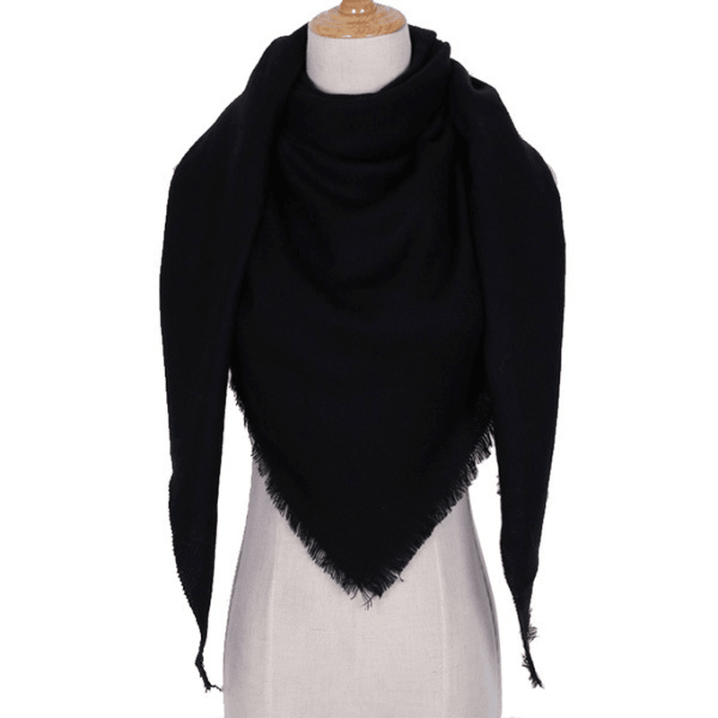 Women's solid-color triangle scarf - MRSLM