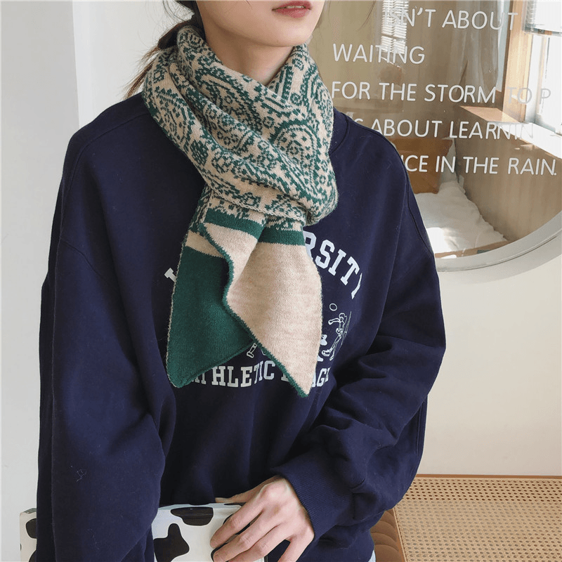 Cashew flower knit scarf - MRSLM