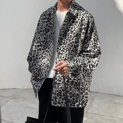 leopard print shirt jacket, view 2 - MRSLM