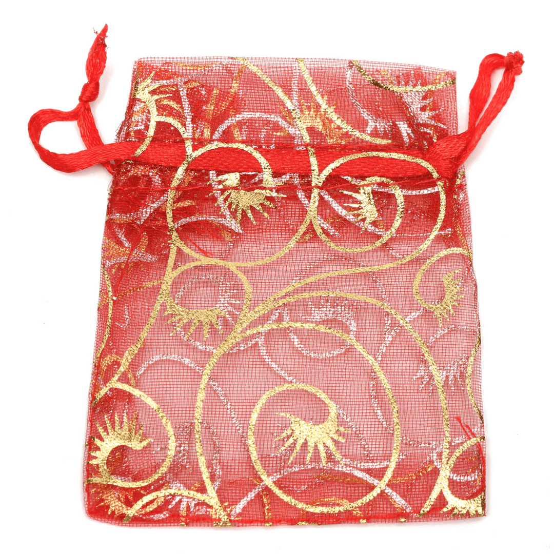 100PCS Organza Gift Pouch Jewelry Gift Candy Bag Packing Drawable Wedding Party Gift Bags - MRSLM
