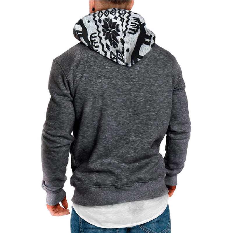 christmas fawn hooded slim sweatshirt, view 3 - MRSLM