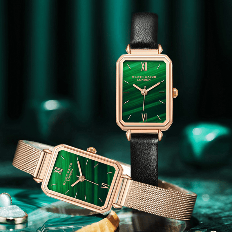 WLISTH Rectangle Dial Women Wrist Watch Ultra Thin Waterproof Fashion Elegant Quartz Watch - MRSLM