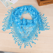 Women's lace fringed scarf, view 4 - MRSLM