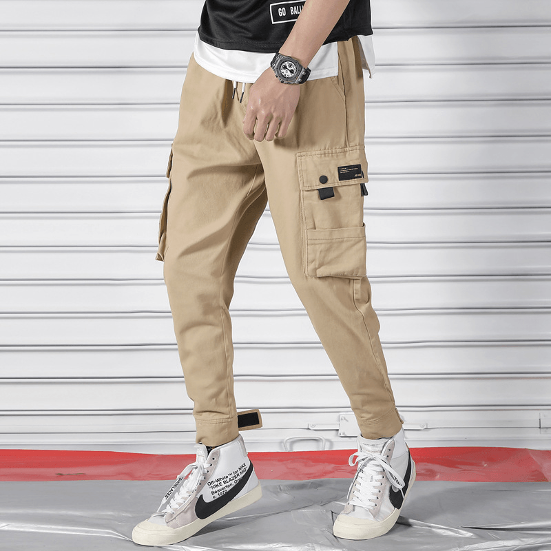 men's loose multi-pocket overalls - MRSLM