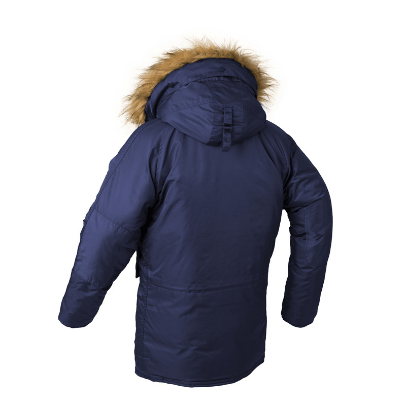 Men's aviator quilted winter coat, view 3 - MRSLM