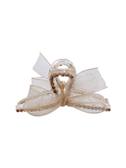 net yarn bow rhinestone hair clip, view 6 - MRSLM