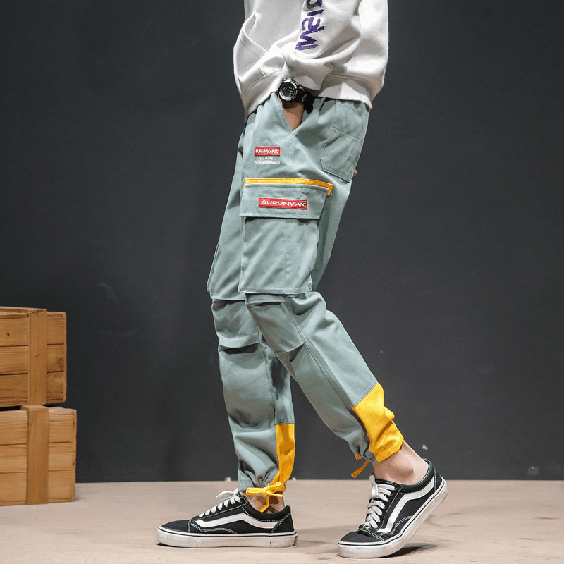 korean style loose men's overalls, view 4 - MRSLM