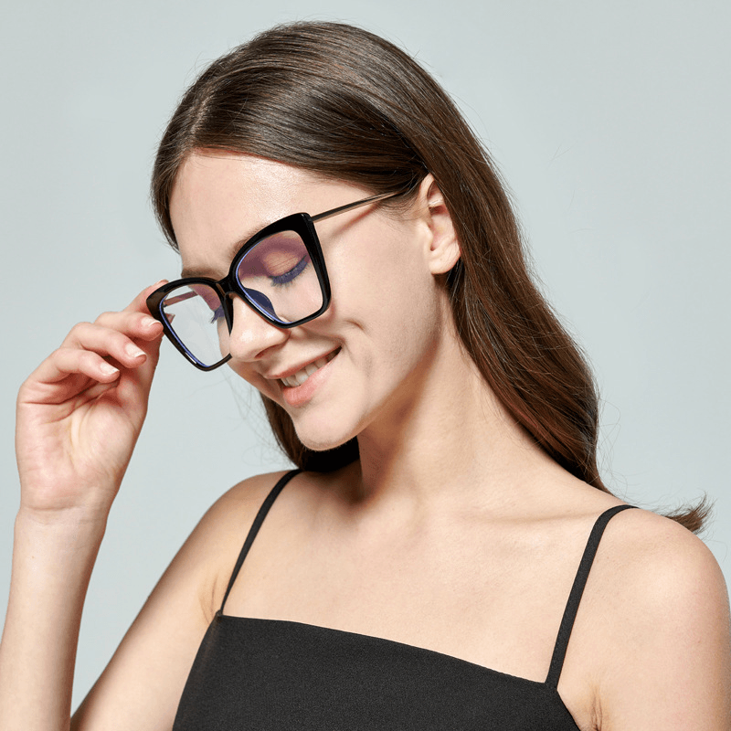 Women's big full frame fashion glasses, view 2 - MRSLM