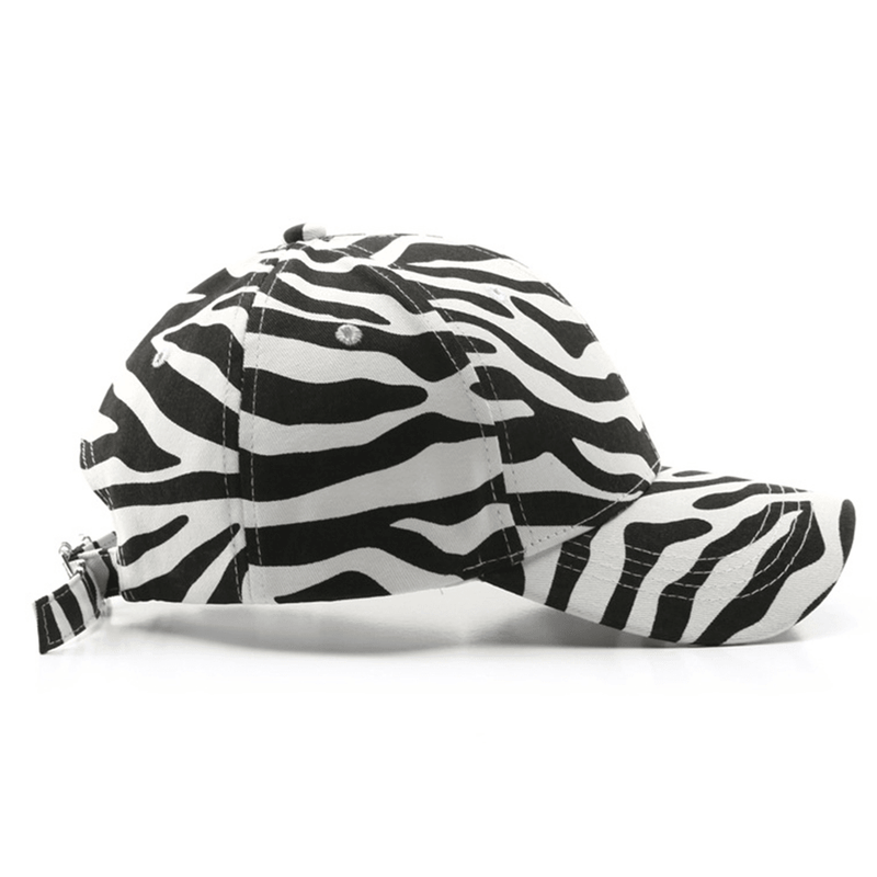 zebra print baseball cap, view 3 - MRSLM
