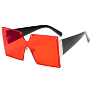 women's big frame rimless sunglasses, view 3 - MRSLM