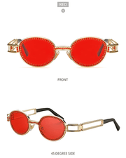 diamond-studded steampunk sunglasses, view 6 - MRSLM