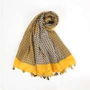 cotton linen flower scarf, view 8 - MRSLM