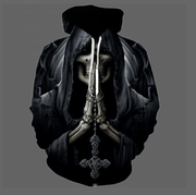 Skull 3D Printing Hooded Pocket Pullover Sweater Nanchao Hoodie Men'S Personality Manufacturer - MRSLM