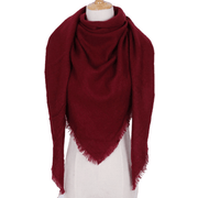 Women's solid-color triangle scarf, view 4 - MRSLM
