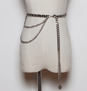 women's braided metal waist chain, view 4 - MRSLM