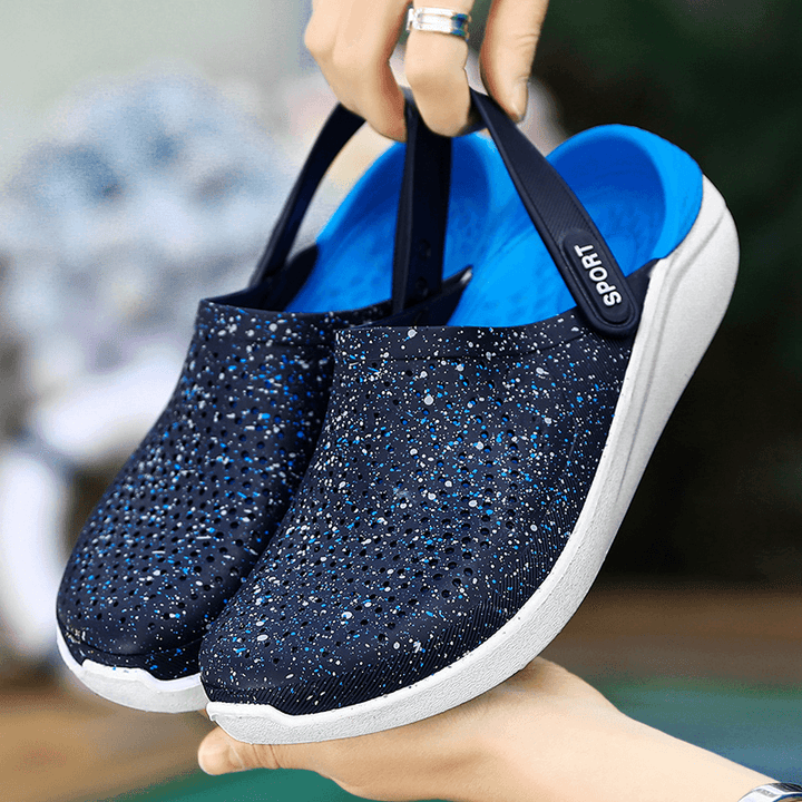 Men'S Casual Starry Sky Decoration Outdoor Beach Home Sandals and Slippers - MRSLM