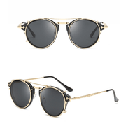 vintage flat lens metal sunglasses, view 9 - MRSLM
