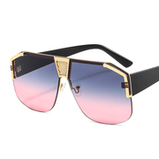 Large black metal frame sunglasses, view 4 - MRSLM